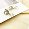 Silver needle, swan, fashionable earrings, silver 925 sample, cat's eye, internet celebrity, wholesale