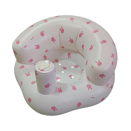 Cross-border infant and toddler educational toys, foldable portable PVC children's inflatable learning seat, bath stool, baby dining chair sand