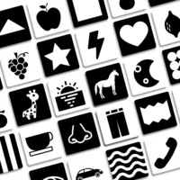 Black & white visual stimulation cards, 24 cards with 48 high‑contrast patterns, sensory development for infants