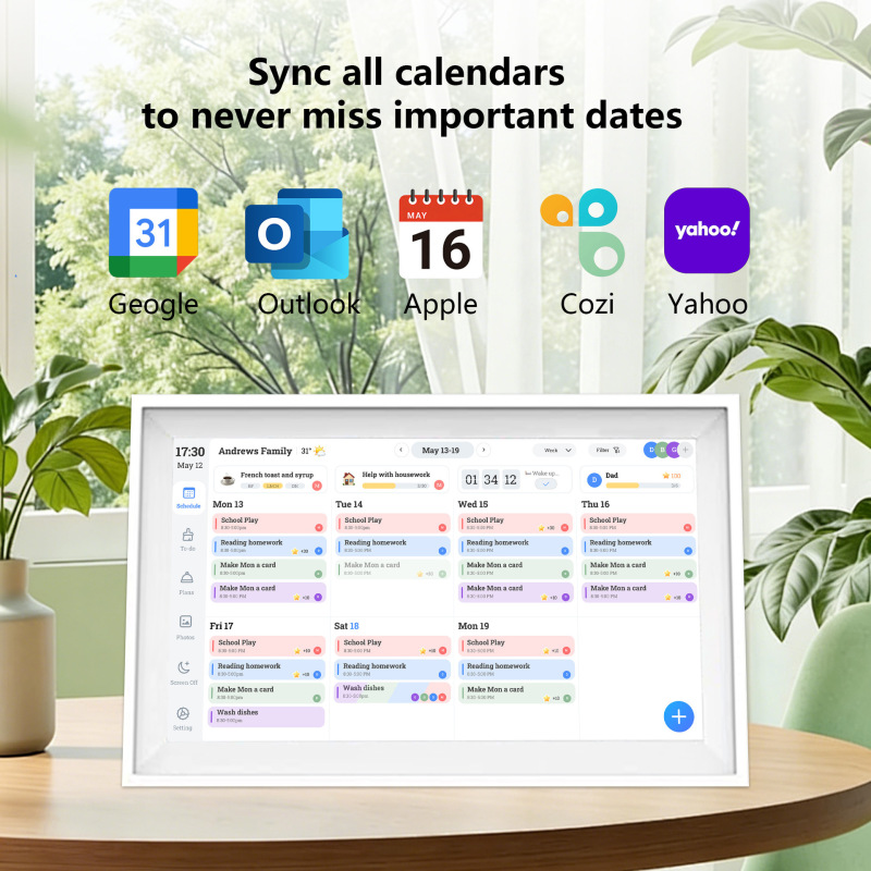 Smart Cloud Photo Frame Wifi Electronic Calendar Touch Digital Photo Frame Housekeeping Schedule Management Machine Smart Cloud Photo Frame Wifi Electronic Calendar Touch Digital Photo Frame Housekeeping Schedule Management Machine