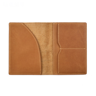 First-Layer Cowhide Passport Holder, Retro Handmade Passport Protective Cover, Universal Ticket Multi-Function Card Holder, Document Bag Storage