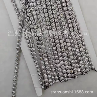 厂家直销花型混彩连线珠DIY珠链ABS线钻婚庆圣诞珠串电镀钻饰辅料