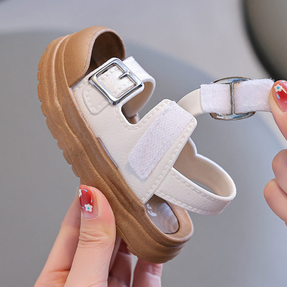 Boys Sandals 2025 Summer New Sandals All-match Fashion Small and Medium-sized Children's Non-slip Soft Sole Outer Wear Girls' Beach Sandals