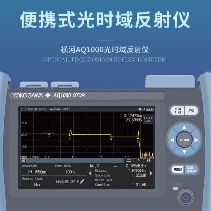 横河OTDR光时域反射仪AQ1000断点长度损耗测试进口横河现货顺丰