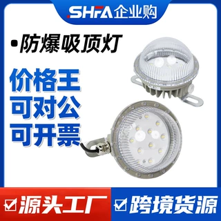 防爆吸顶灯LED车间仓库厂房12V24V36v低压交流直流圆形防水防爆灯