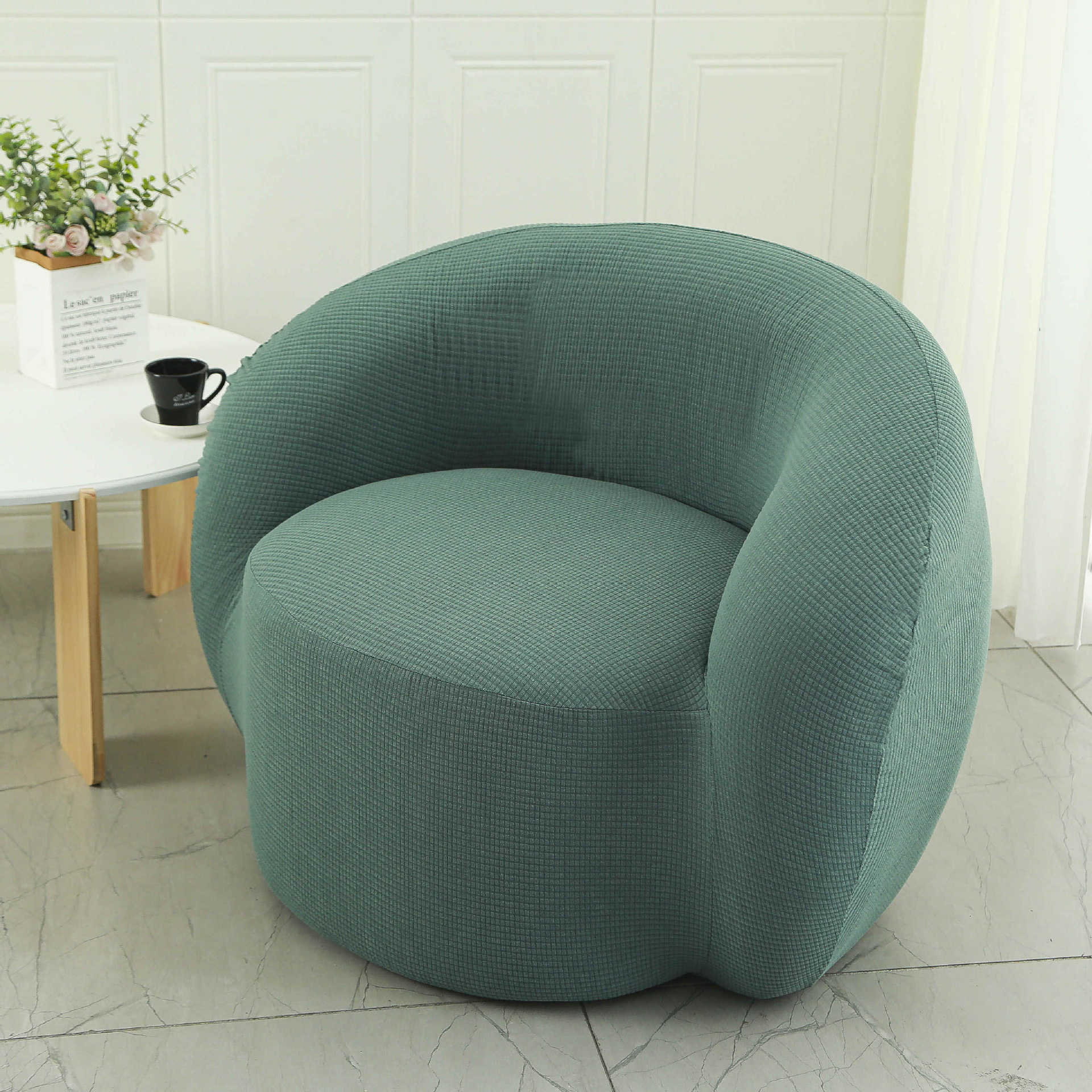 Cubierta de sofá y silla Cubierta de sofá de balcón de dormitorio individual de lana de cordero perezoso Cubierta de silla de sala de estar sencilla y cómoda