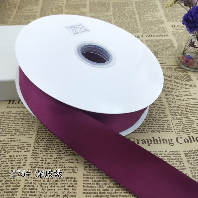 Fábrica directa de 3.8CM cinta de cifrado unilateral mano rosa cinta caja de regalo de flores envases accesorios de ropa