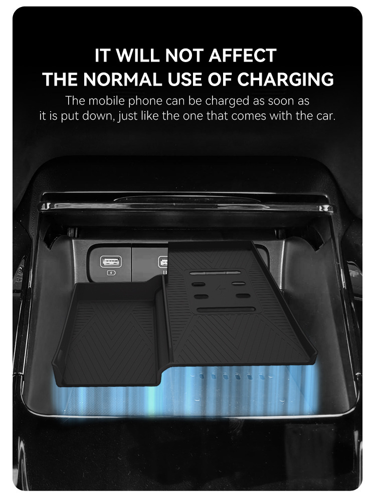Suitable for 22-25 Sorento Central Control Wireless Charging Silicone Anti-Slip Mat Car Supplies Modification Accessories