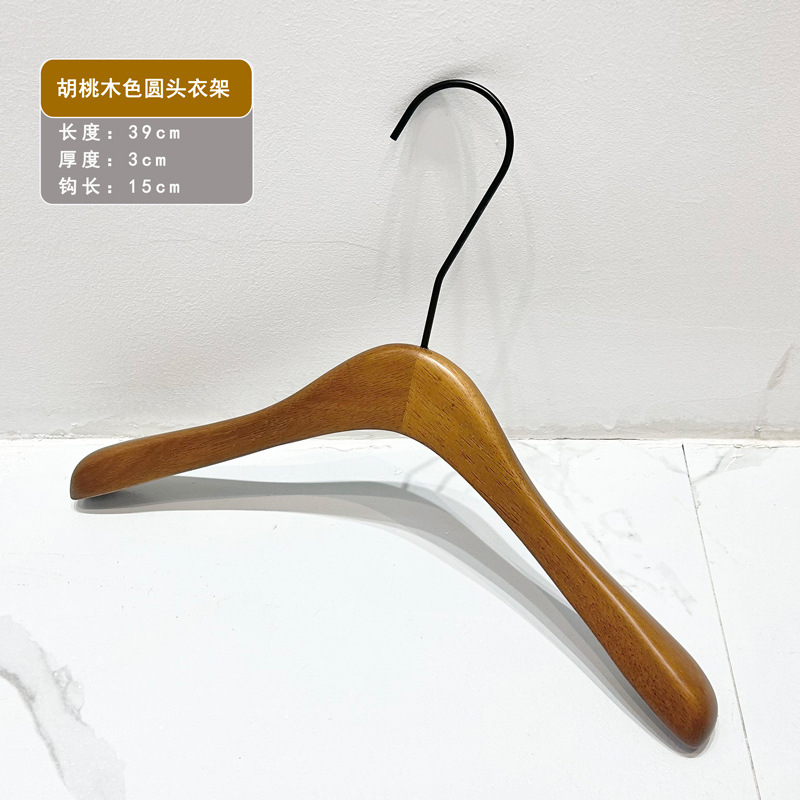 Tienda de ropa tienda de ropa especial para mujeres percha de ropa pantalones clip de nogal de madera maciza percha antideslizante de madera al por mayor image 22