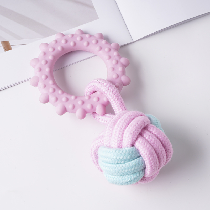 Juguete para mascotas de TPR de gran venta transfronterizo, palo de dentición para perros para entretenimiento, juguete de autoentretenimiento para cachorros duradero y resistente a las mordidas.