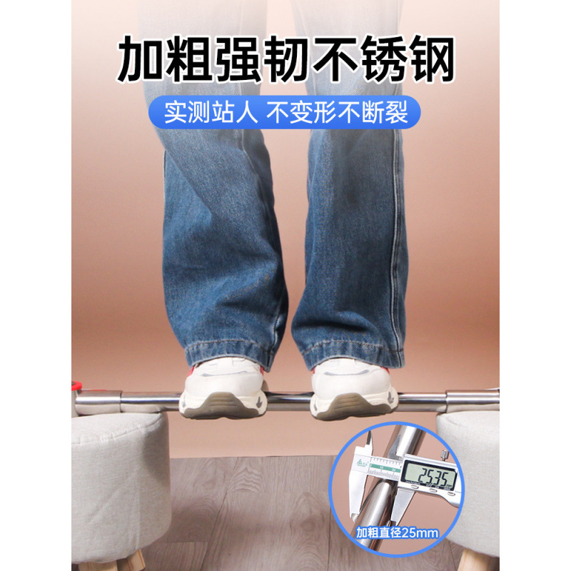 Varilla de fregona universal giratoria nueva deshidratación automática, accesorios de limpieza de una sola barra de fregona de suelo de trapeador doméstico