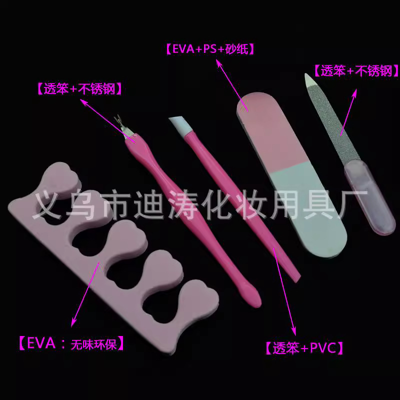 En stock * 5 unidades traje de manicura Lima uñas halagador palo piel muerta tenedor pulido tira regalo