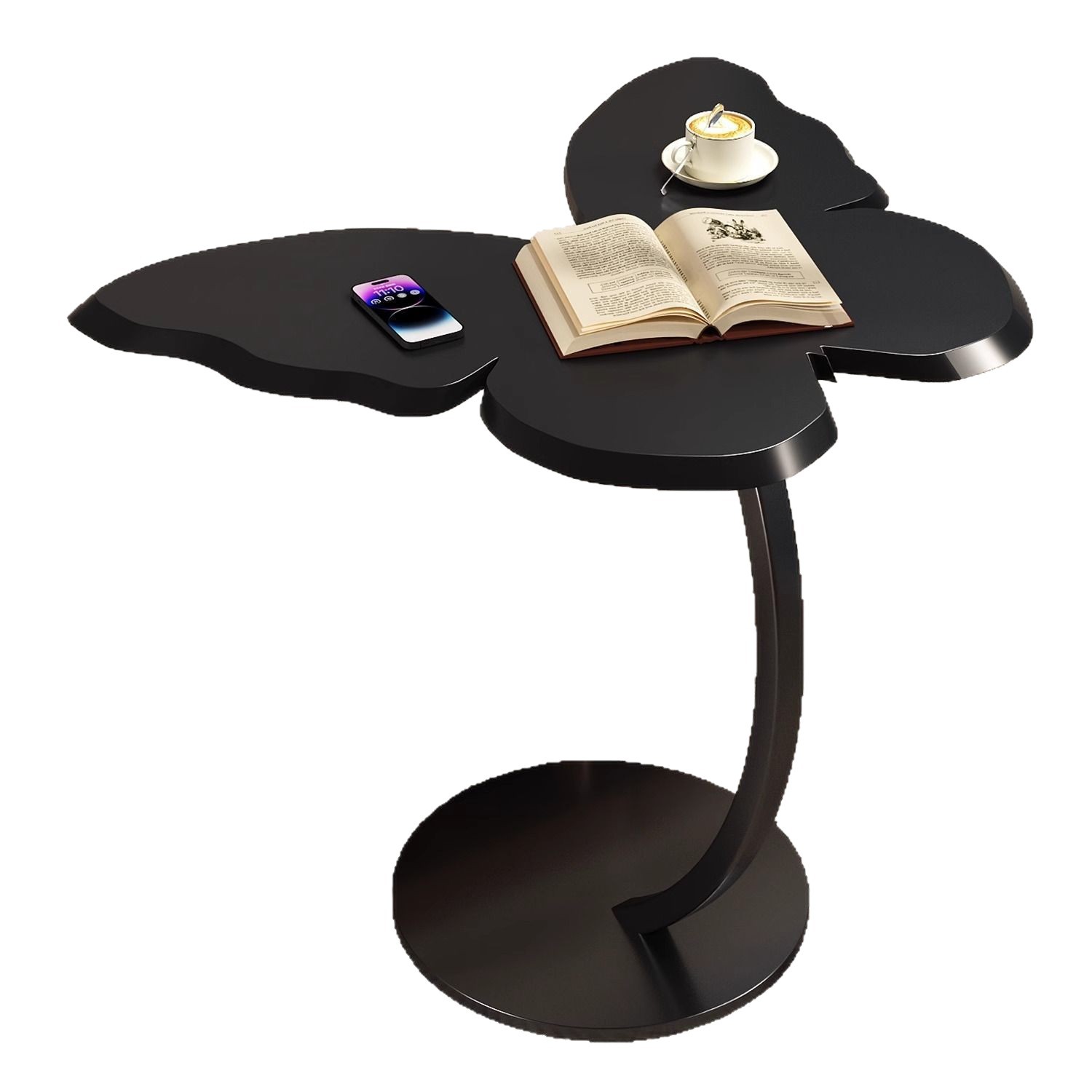 Small Coffee Sofa Movable Minimalist Side Bedside Butterfly Shelf, Balcony Tea Table, Artistic Table_voghion.com