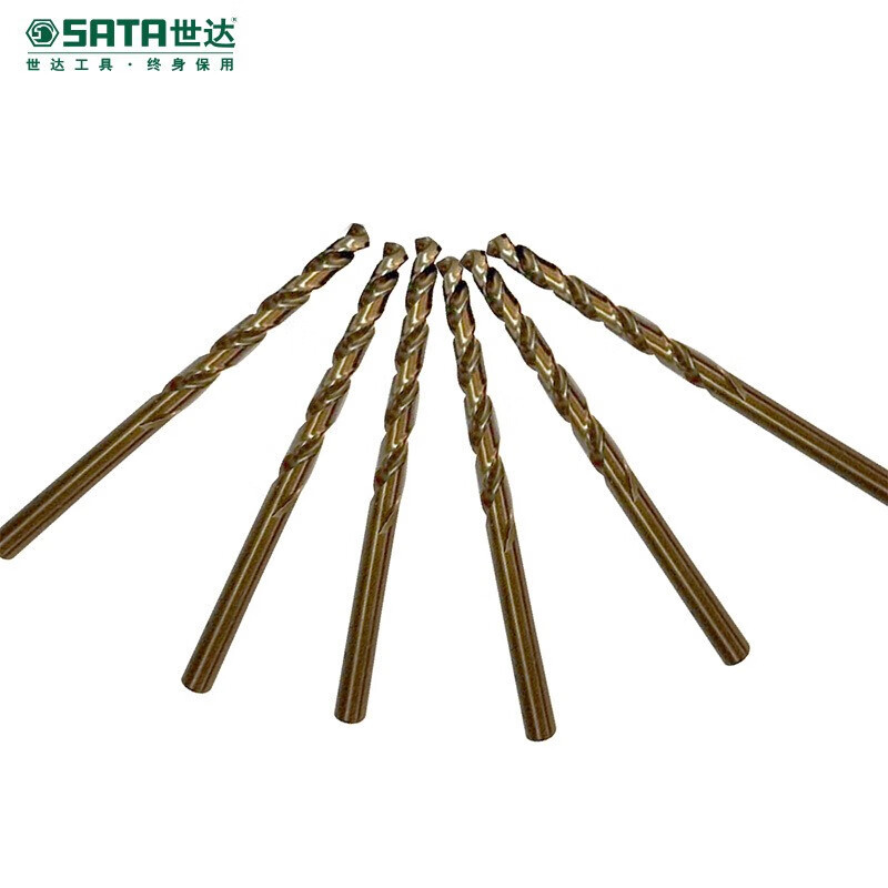 SDA SATA 52350 10 piezas de conjunto de taladro de torsión de mango recto con cobalto 5.0MM
