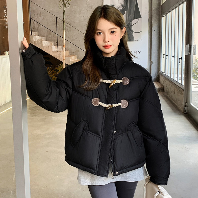 Comercio exterior abrazadera de algodón de pluma para mujeres corto invierno 2025 chaqueta de algodón gruesa suelta chaqueta de algodón pequeña chaqueta image 8