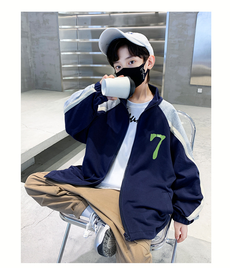2023 New Boys' Printed Long sleeved Windbreaker South Korean Children's Foreign Style Jacket_voghion.com