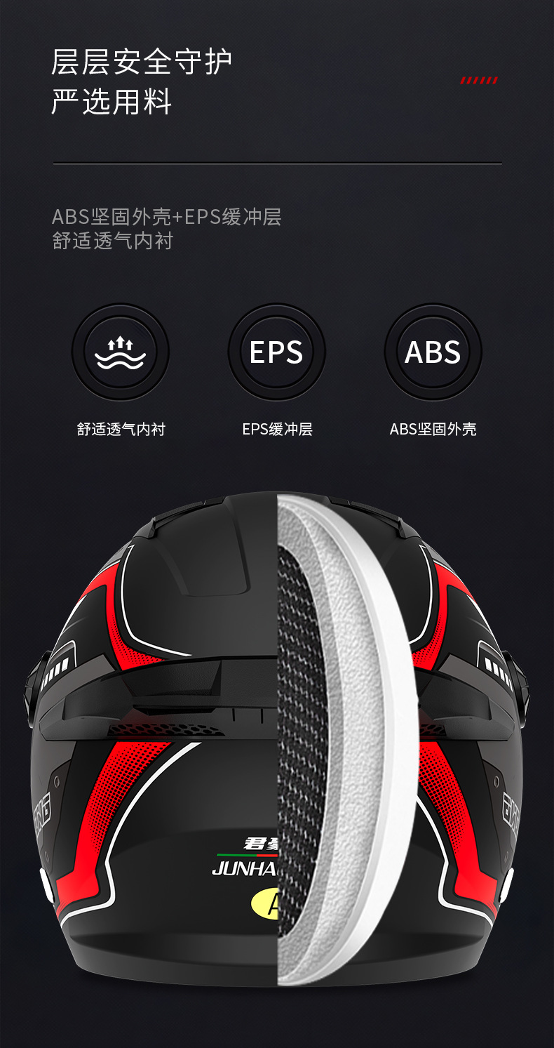 Junhaolong 3C Certified Electric Vehicle Helmet, Suitable for Men and Women in All Seasons, Autumn and Winter Warm Electric Scooter Helmet, New National Standard