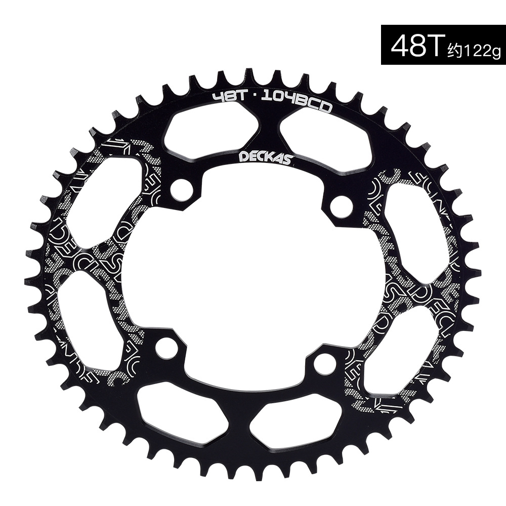 Plato único DECKAS para bicicleta de montaña, 104BCD 32/34/36/38T, dientes positivos y negativos