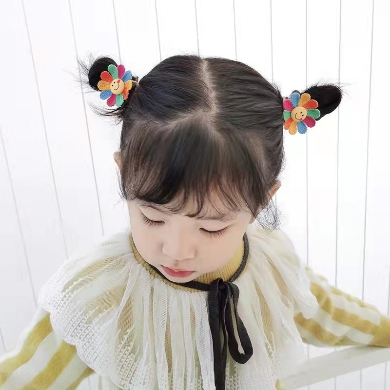 七彩向日葵发夹发圈