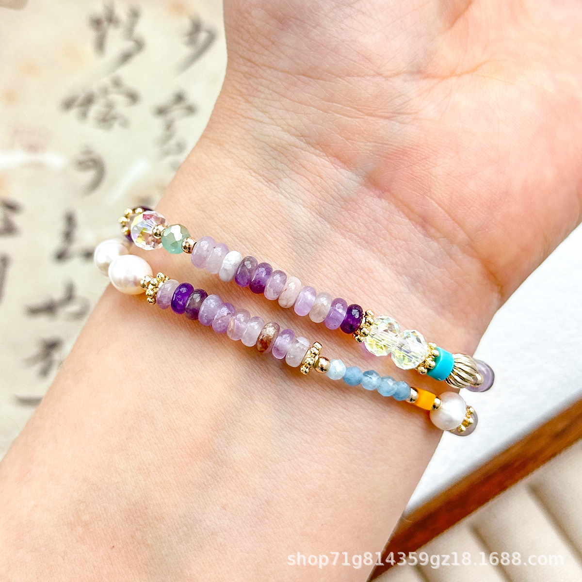 Nuevo ábaco natural chino diafragma plano perlas separadoras de perlas dispersas diy accesorios de joyería de perlas accesorios de material