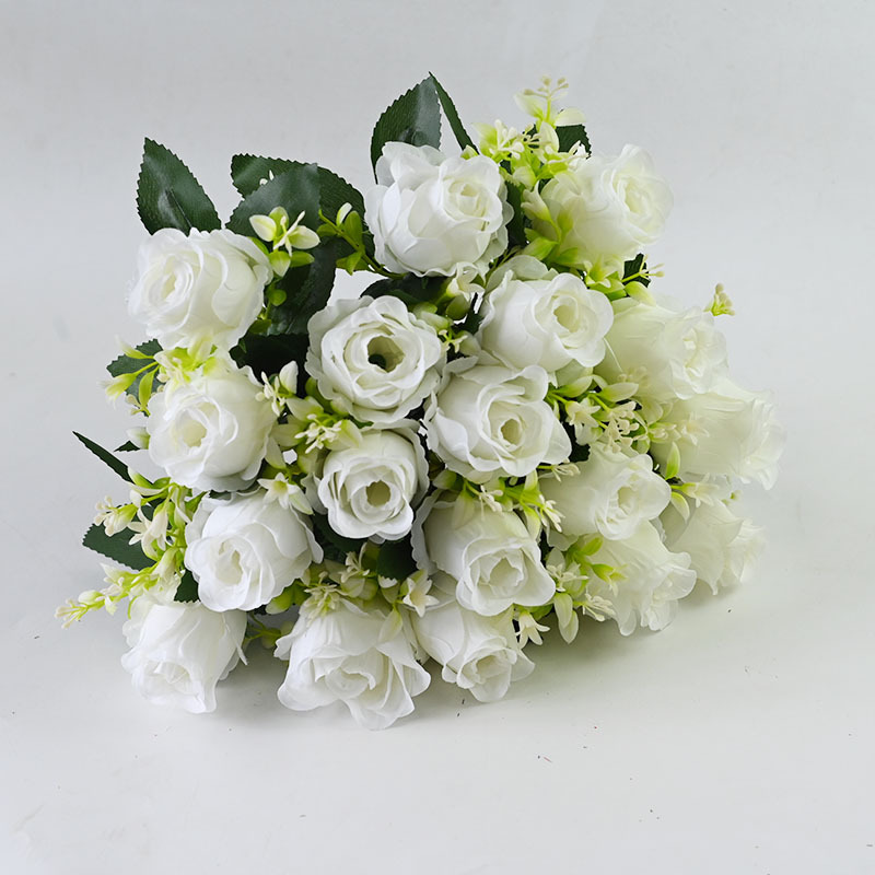 Rose 18 flores falsas flores flores de boda decoración suave decoración arco citación image 15
