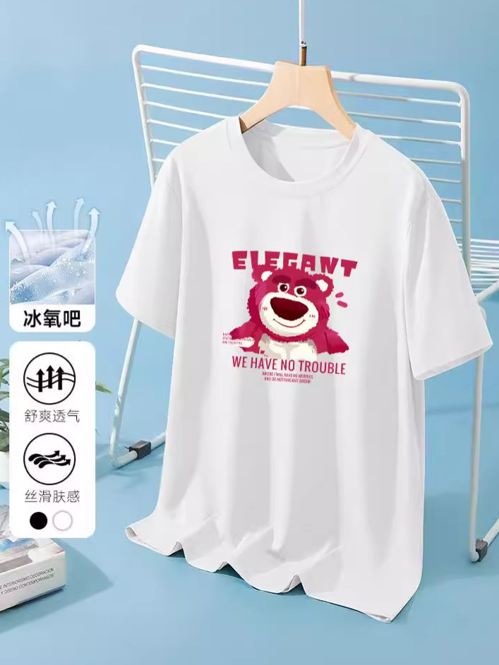 Camiseta de manga corta estilo Hong Kong de verano camiseta de manga corta para mujer