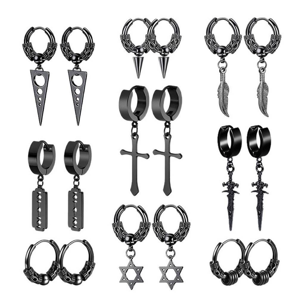 Pendientes de circonita de moda más vendidos de Amazon, aretes, pendientes, juego de aretes de cruz y mancuernas, venta al por mayor de fábrica