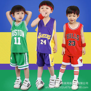 Children's Basketball Suit Kobe Jersey Kindergarten Primary and Secondary Curry Performance Suit James Basketball Suit for Men and Women Wholesale