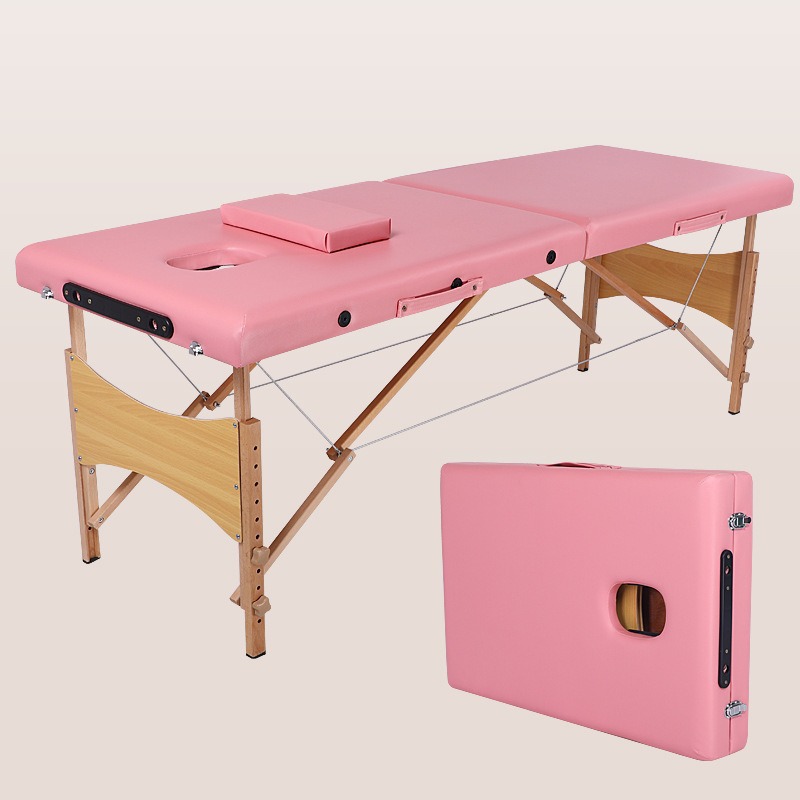Cama de masaje rosa claro