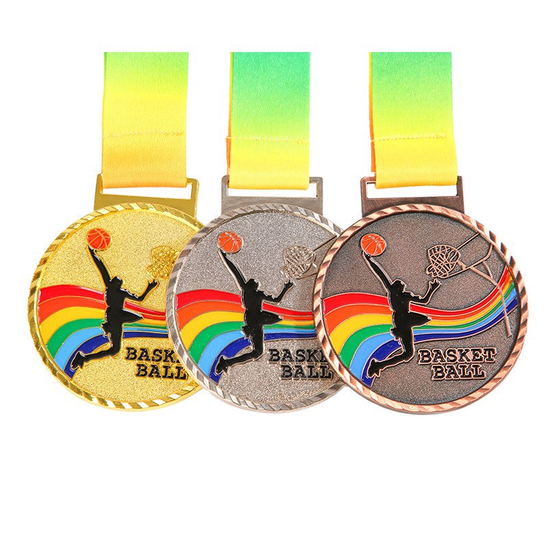 Medalla de los niños de jardín de infantes que enumera oro y plata cobre maratón juegos medalla de competencia conmemorativa honor metal Medalla