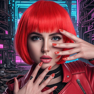 European and American Cross-Border Short Hair Wig for Women Red with Bangs Bob Performance Dress Chemical Fiber Headgear Manufacturer Wholesale