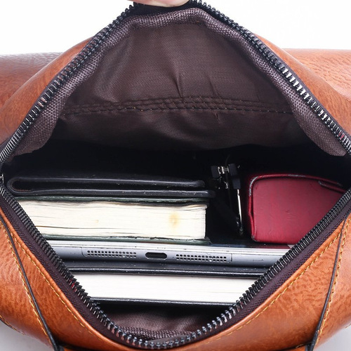 Unisex Shoulder Bag Men's Casual Crossbody Bag Retro Men's Briefcase Small Backpack Korean Style Business Vertical Handbag Waterproof