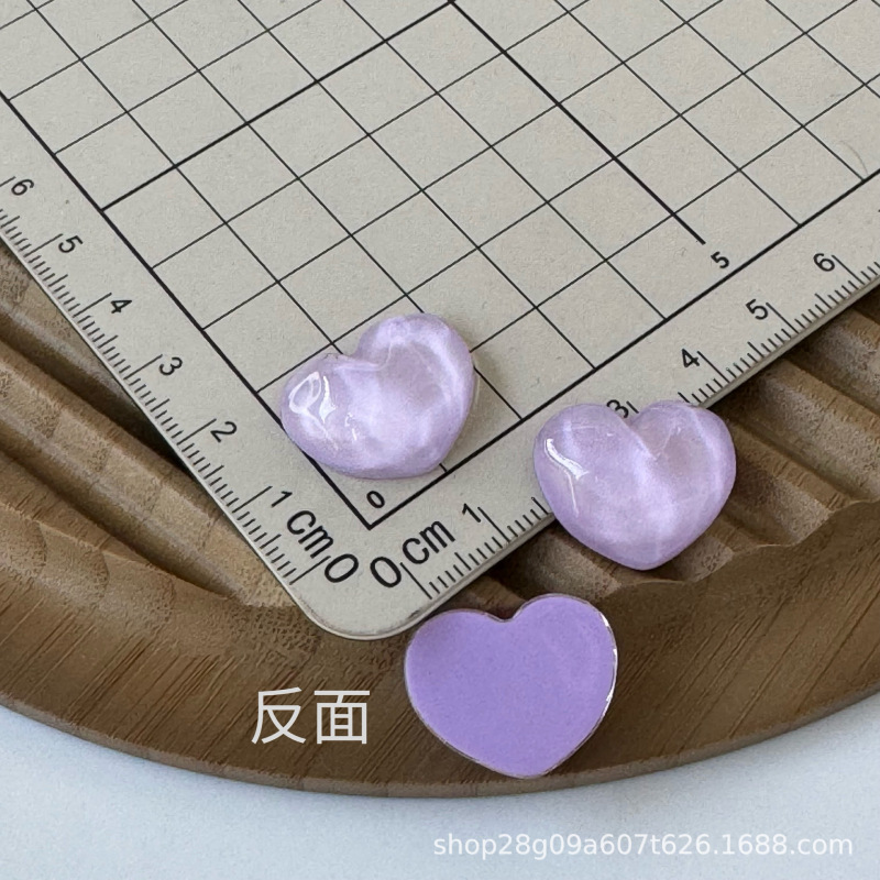 女款冰透水晶五星爱心diy树脂配件饰品手工耳夹吊坠配饰材料批发|undefined