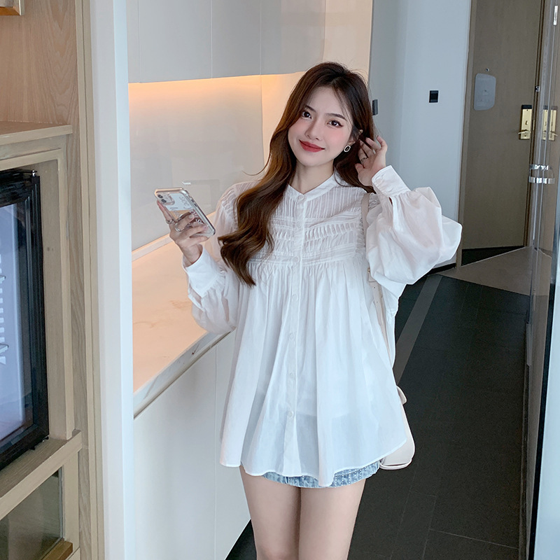 French High-End Tops for Women, Summer Niche Fairy-Like Chic Design, Retro Cotton and Linen Sun Protection Shirts