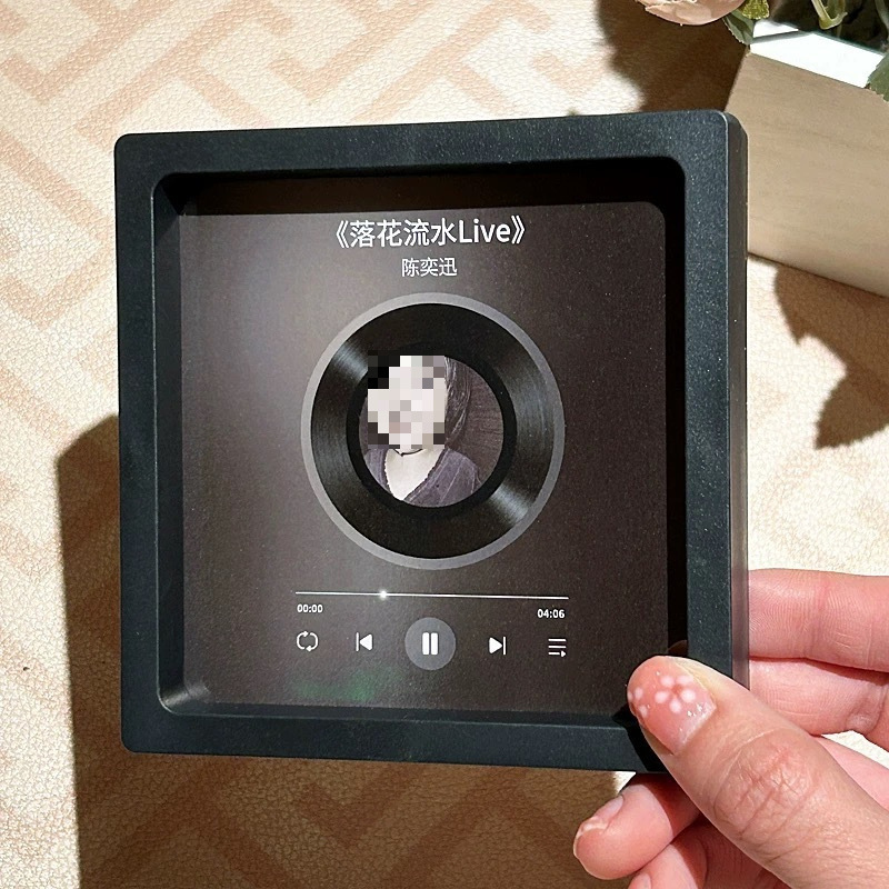 歌う音楽冷蔵庫マグネットフォトフレームビニールレコード、カップル、友人、親友用|undefined