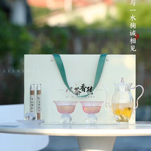 2024新款绿茶器冷泡壶套组高硼硅玻璃茶壶一壶两杯小套组礼盒装