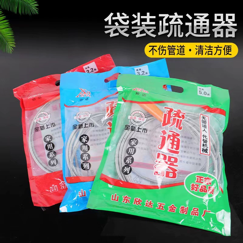 Ручной прочистной инструмент производителя, утолщенный оцинкованный инструмент для разблокировки унитазных труб, волшебный инструмент для прочистки.