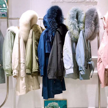 索扣23冬狐狸毛大毛领羽绒服女中长款宽松显瘦派克服品牌折扣女装
