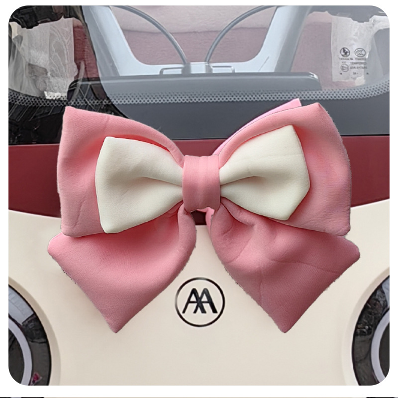 Decoración de coche eléctrico con lazo, asiento trasero, accesorios para casco, red creativa personalizada, decoración de cola de motocicleta de tres ruedas Emma