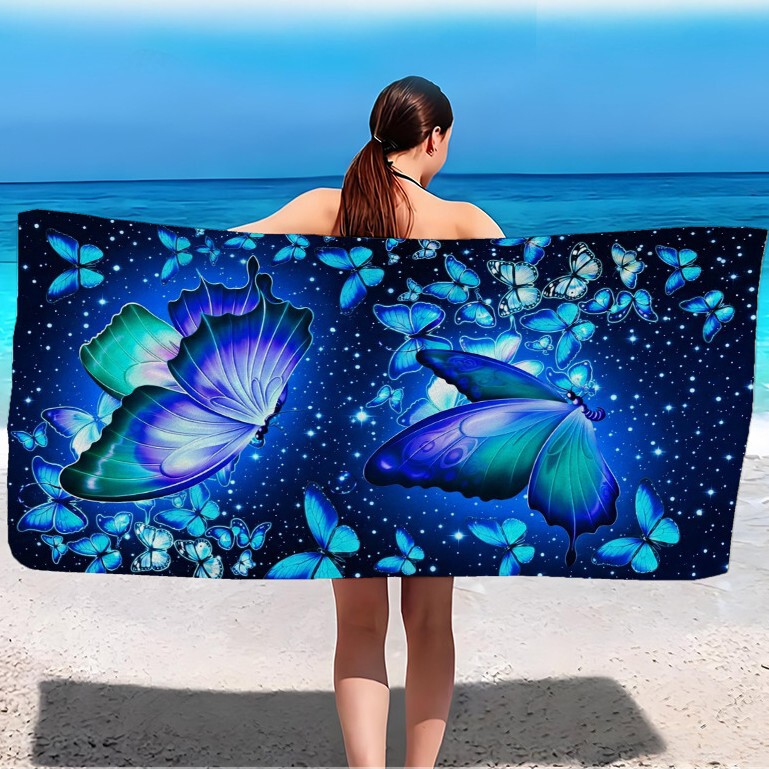 New Butterfly Beach Towel, Bath Towel, Light Luxury Color, High-End Feel, Large Size Bath Towel New Butterfly Beach Towel, Bath Towel, Light Luxury Color, High-End Feel, Large Size Bath Towel