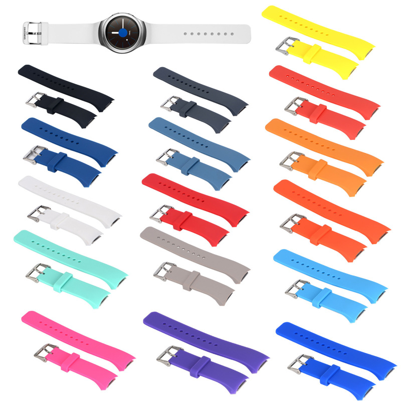 For Samsung Gear s2 R720 silicone strap Classic R732 wristband Samsung solid color strap For Samsung Gear s2 R720 silicone strap Classic R732 wristband Samsung solid color strap