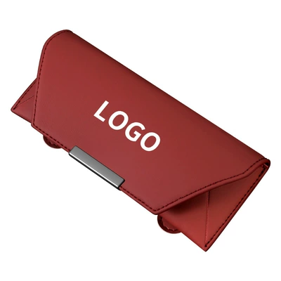 creative car sun visor storage – Car Glasses Clip/Bill Clip - burgundywith-logo-please-note-the-car-logo
