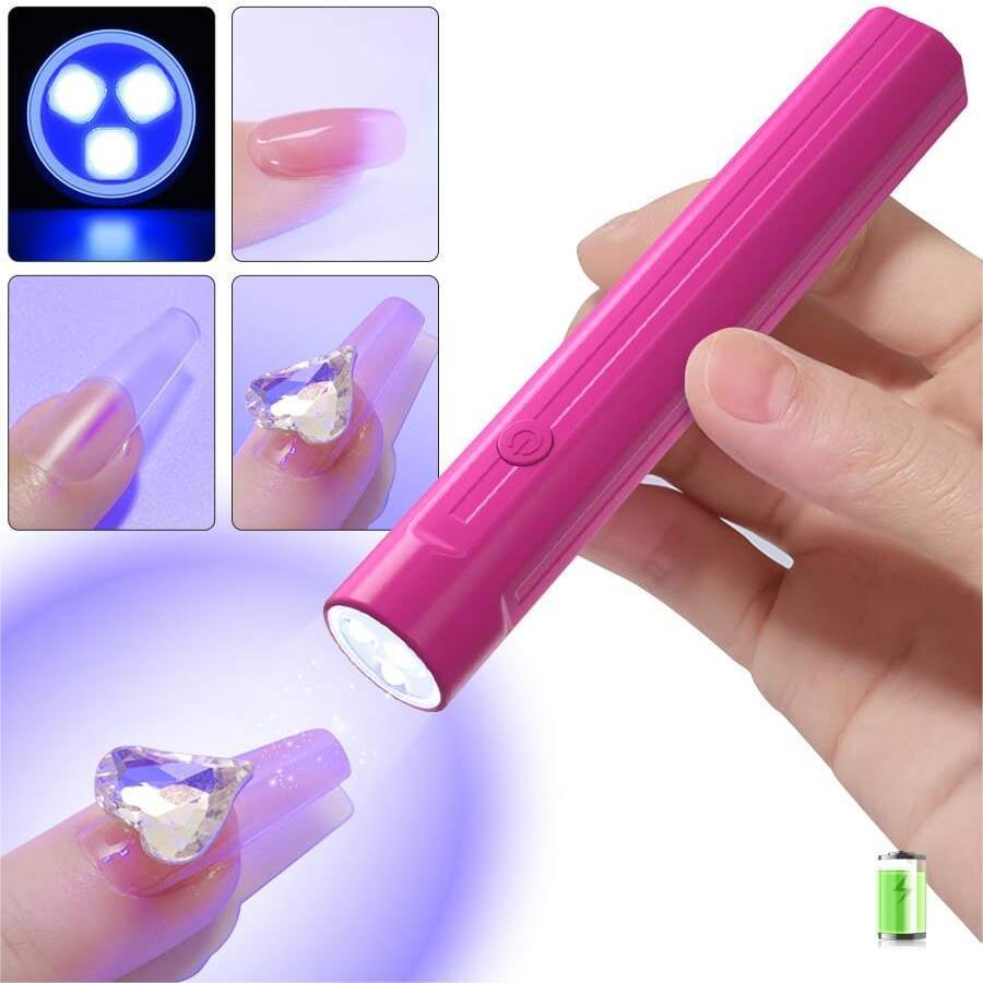 Lámpara de uñas de mano pequeña lámpara de fototerapia de uñas de almacenamiento de energía portátil pieza de uñas lámpara de hornear lámpara de fototerapia de uñas de mano