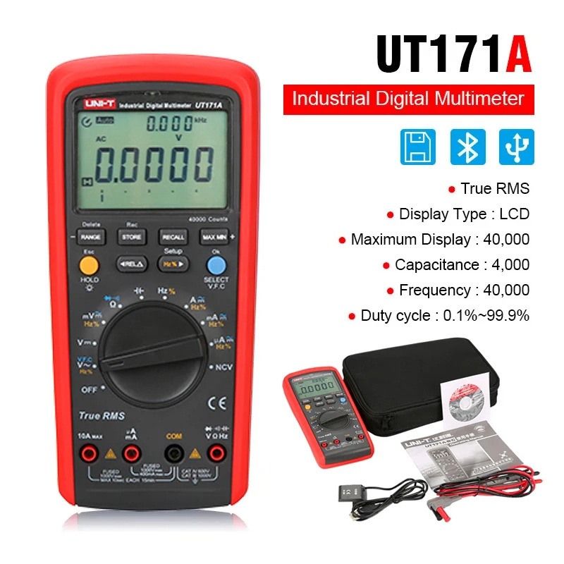 优利德UT171A/B/C真有效值数字万用表高精度工业万能表自动量程