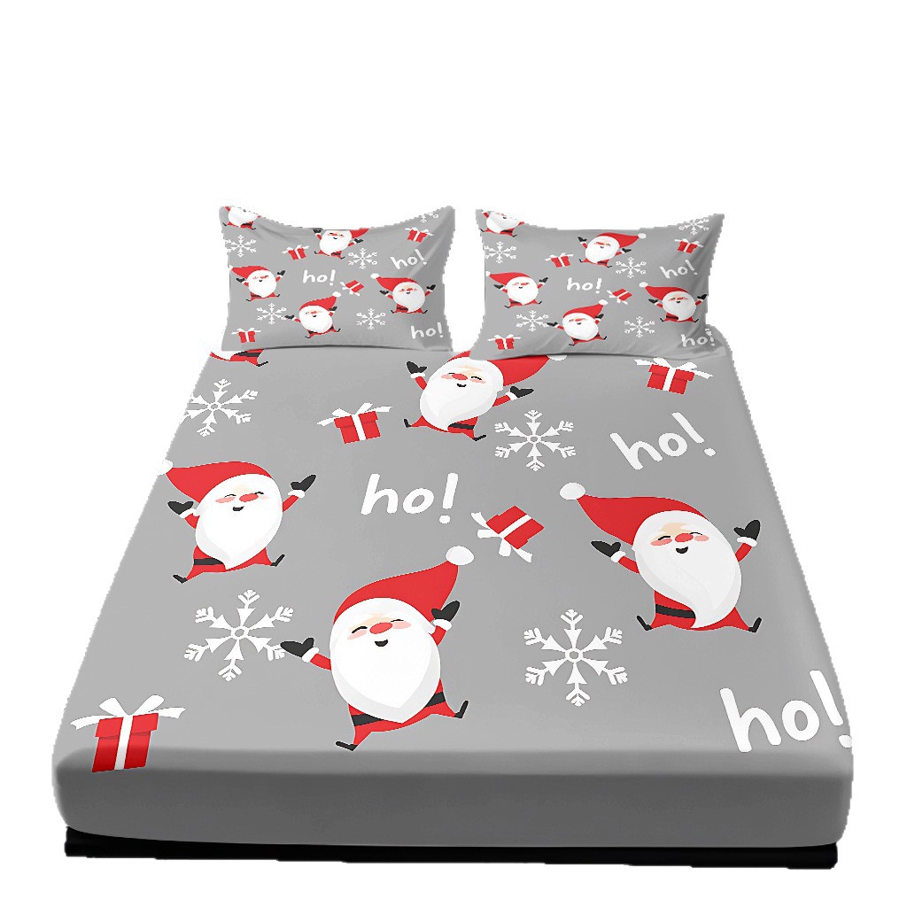TEMU / JIT Mattress Mattress Set Navidad patrón de impresión digital HD ropa de cama para diseñar