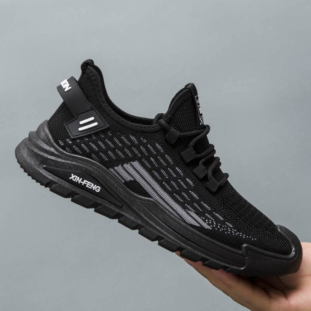 Zapatos de malla para hombre otoño nuevo estilo de moda zapatos casuales zapatos casuales al aire libre para jóvenes zapatos deportivos tejidos voladores al por mayor