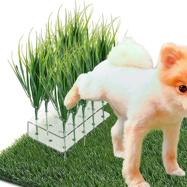 Pet Dog Simulated Grass Urination Column Outdoor Dog Urination Column Acrylic Base Washable Dog Toilet Column