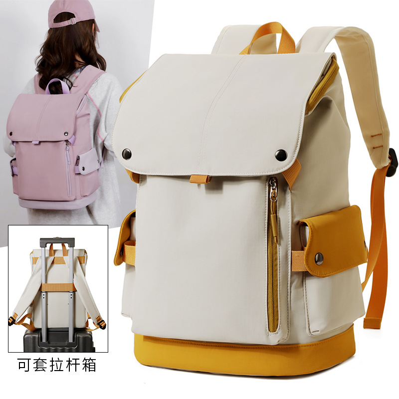 Mochila coreana de moda simple, tirón, mochila de viaje deportiva al aire libre, moda, mochila escolar casual universal