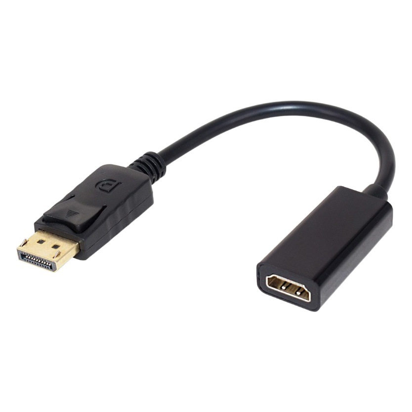 Dp a hdmi cable hembra pequeña shell hd 4k/1080p adaptador de cable convertidor de proyector grande dp a hdmi