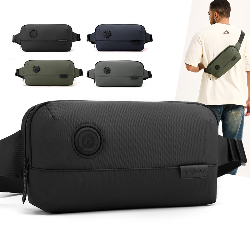 WEPOWER nuevo cross-border multifuncional bolso de cintura de moda para hombres simple y ligero bolso de pecho a prueba de derramamientos